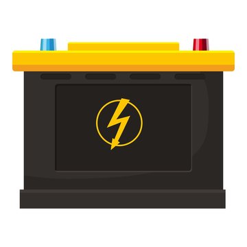 Accumulator Battery Icon, Cartoon Style