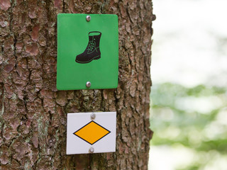Walking path sign in Germany