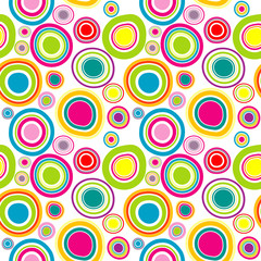 Colorful seamless pattern with round shapes
