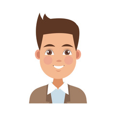 Young man cartoon icon vector illustration graphic design