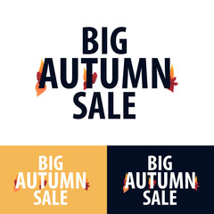 Autumn fall logo and Emblem. Vector Illustration.