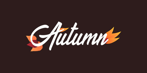 Autumn Background with leaves for shopping sale or promo poster and frame leaflet or web banner. Vector illustration template.