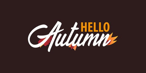 Autumn Background with leaves for shopping sale or promo poster and frame leaflet or web banner. Vector illustration template.