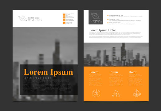 Modern business corporate brochure flyer design vector template
