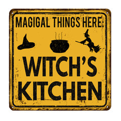 Witch's kitchen vintage rusty metal sign