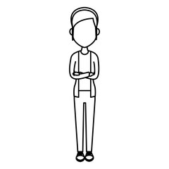 Young woman cartoon icon vector illustration graphic design