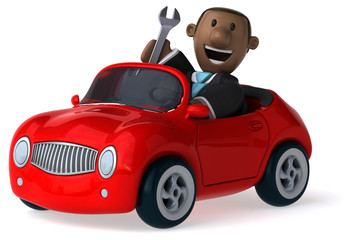 Obraz premium Fun business man - 3D Illustration