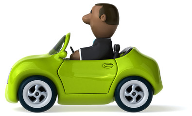 Fun business man - 3D Illustration