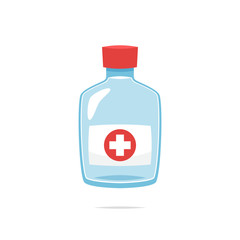 Medicine bottle vector isolated illustration