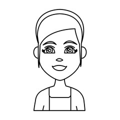 Young woman cartoon icon vector illustration graphic design