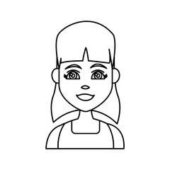 Young woman cartoon icon vector illustration graphic design