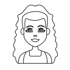 Young woman cartoon icon vector illustration graphic design