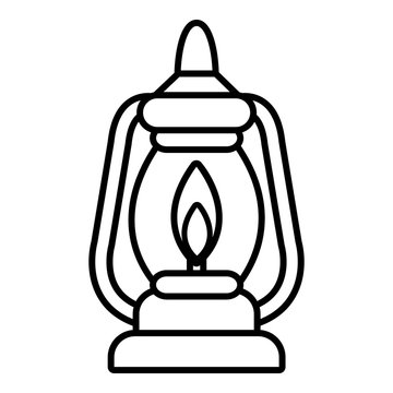 recommend clip art: Mining lamp icon , outline style