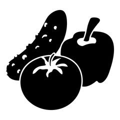 Vegetables food icon, simple style