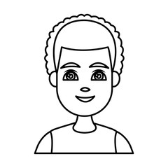 Young man cartoon icon vector illustration graphic design