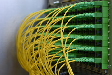 Optical distribution panels with fiber cables at passive optical network