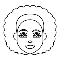 Young woman cartoon icon vector illustration graphic design