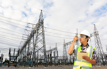 Engineers working in power plants.