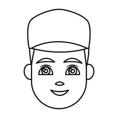 Young man cartoon icon vector illustration graphic design