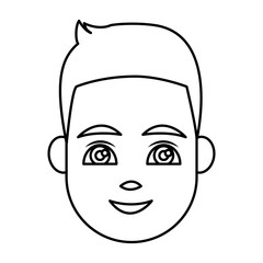 Young man cartoon icon vector illustration graphic design