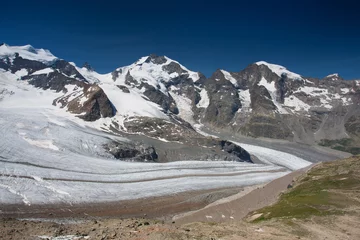 Handdoek met foto Gletsjers View from the Diavolezza to the mountains and glaciers  © Radomir Rezny