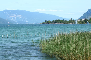 Les bords du lac du Bourget en Savoie