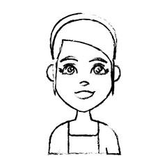 Young woman cartoon icon vector illustration graphic design
