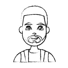 Young man cartoon icon vector illustration graphic design