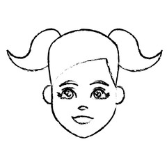 Young woman cartoon icon vector illustration graphic design