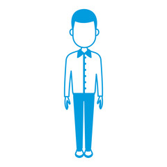 Young man cartoon icon vector illustration graphic design