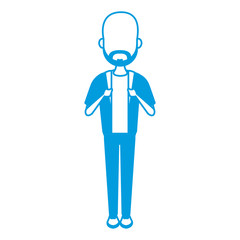 Young man cartoon icon vector illustration graphic design