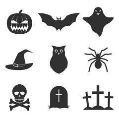 Set of Halloween icons.