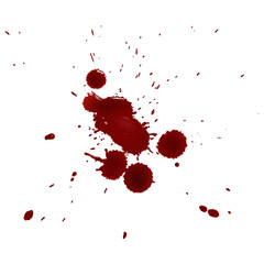  realistic splattered drops of blood