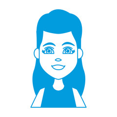 Young woman cartoon icon vector illustration graphic design