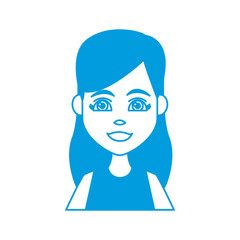 Young woman cartoon icon vector illustration graphic design