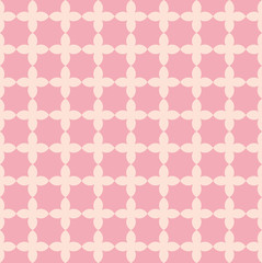Flower shape line repeating seamless pattern design on pink background.vector
