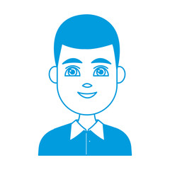 Young man cartoon icon vector illustration graphic design