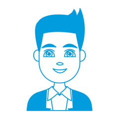 Young man cartoon icon vector illustration graphic design