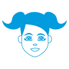 Young woman cartoon icon vector illustration graphic design
