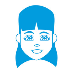 Young woman cartoon icon vector illustration graphic design