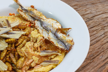 fried dried fish
