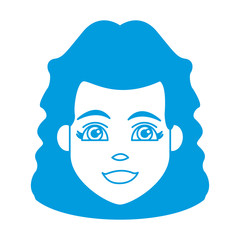 Young woman cartoon icon vector illustration graphic design