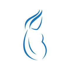 pregant women logo illustration