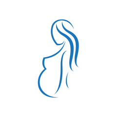 pregant women logo illustration