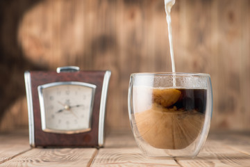 Morning coffee with milk