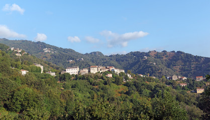 Fototapeta na wymiar San Nicolao village de Costa verde en haute Corse