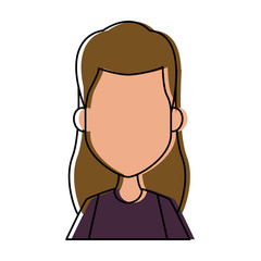 Young woman cartoon icon vector illustration graphic design
