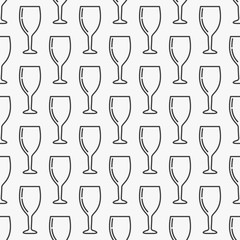 Wine glass seamless pattern