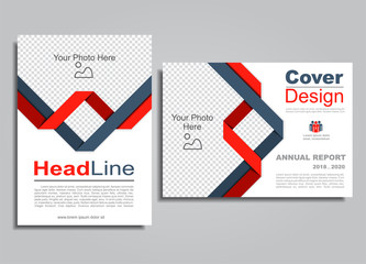 Flyers report brochure cover book portfolio design template. Vector.