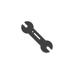 Wrench work tool icon vector, filled flat sign, solid pictogram isolated on white. Symbol, logo illustration.